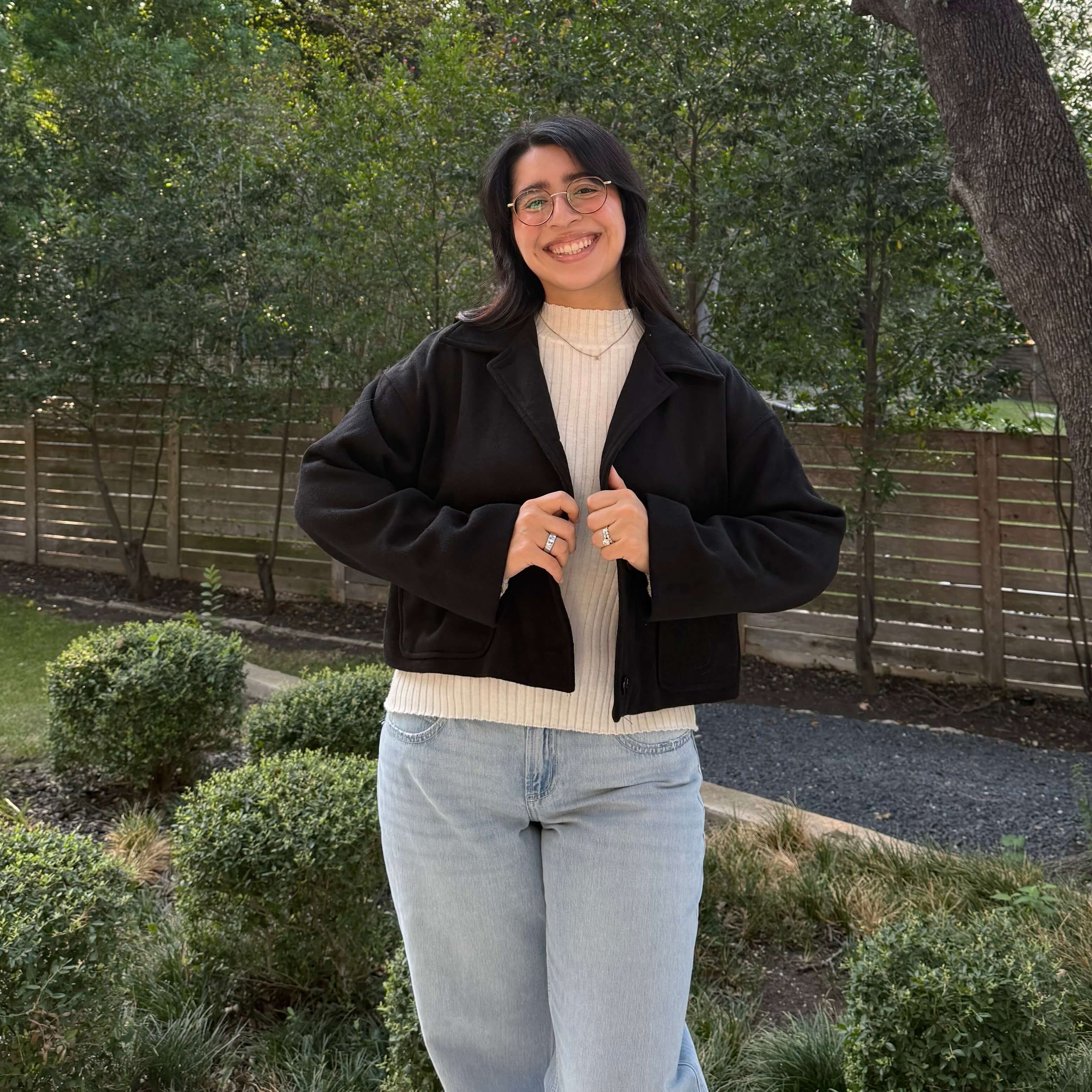 Classic Cropped Jacket - Black