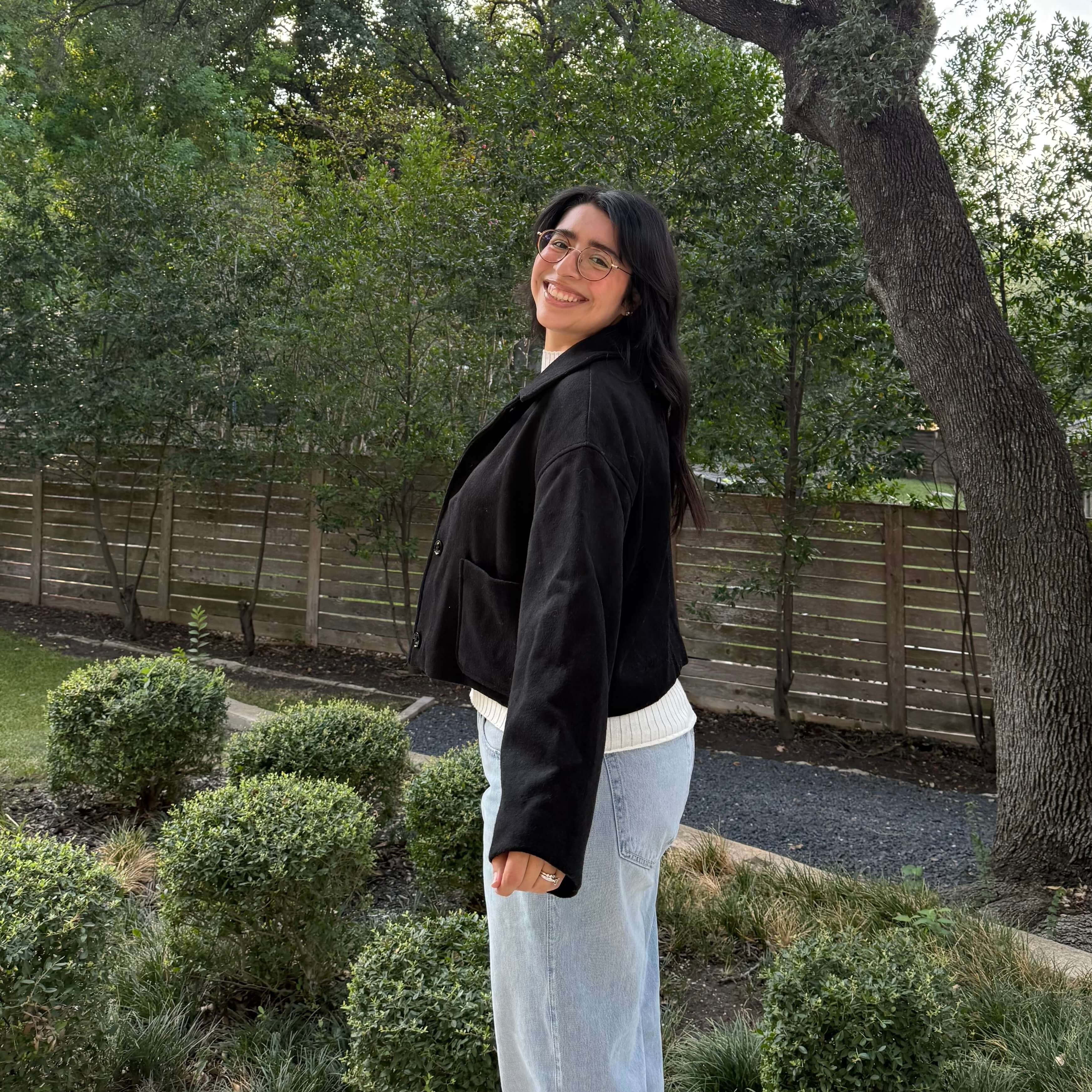 Classic Cropped Jacket - Black