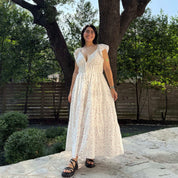 Meadow Maxi Dress - Cream/Pink *Clearance Sale*