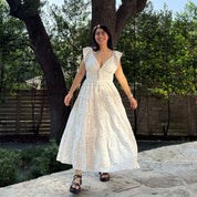Meadow Maxi Dress - Cream/Pink *Clearance Sale*