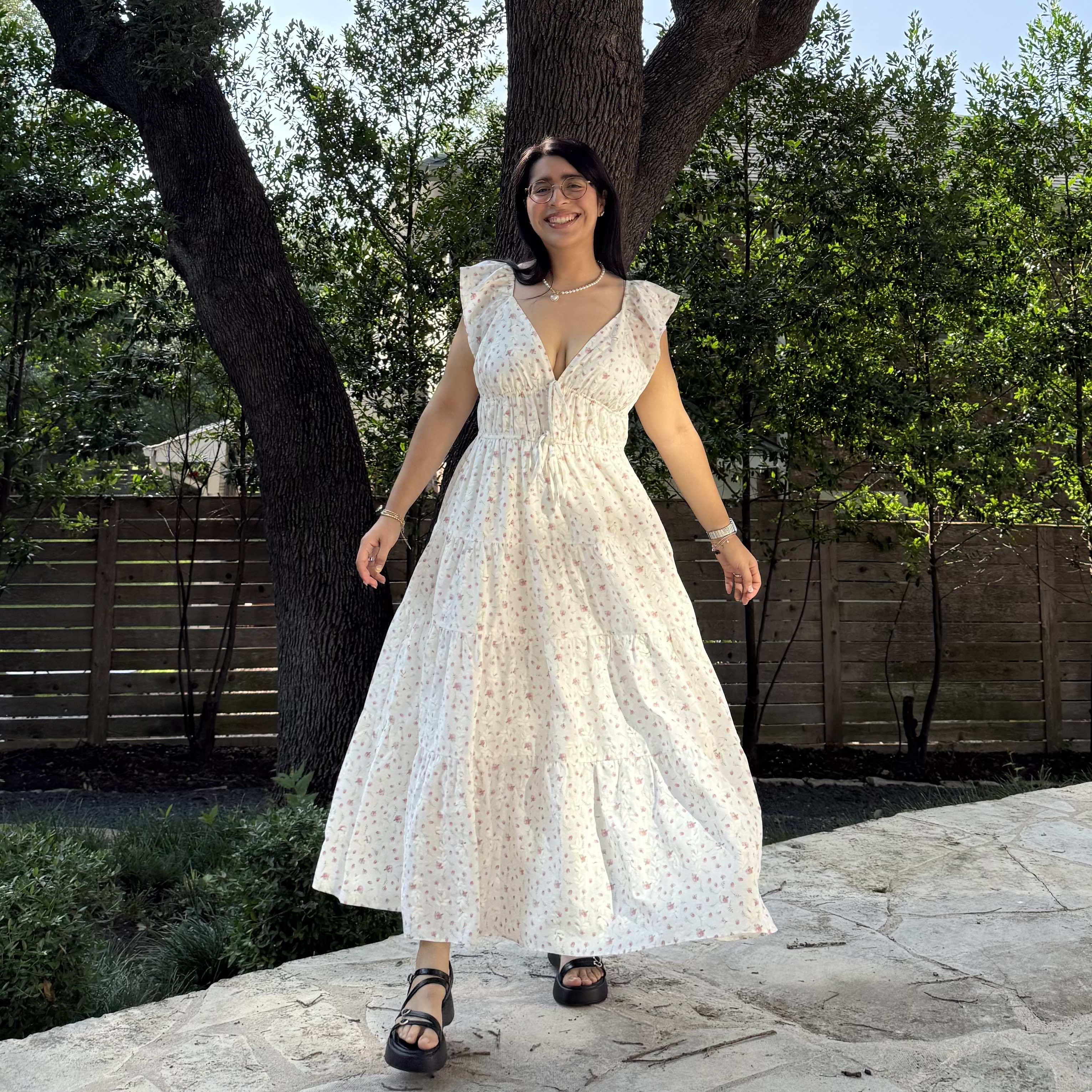 Meadow Maxi Dress - Cream/Pink *Clearance Sale*