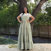 Gingham Maxi Dress - Matcha *Clearance Sale*