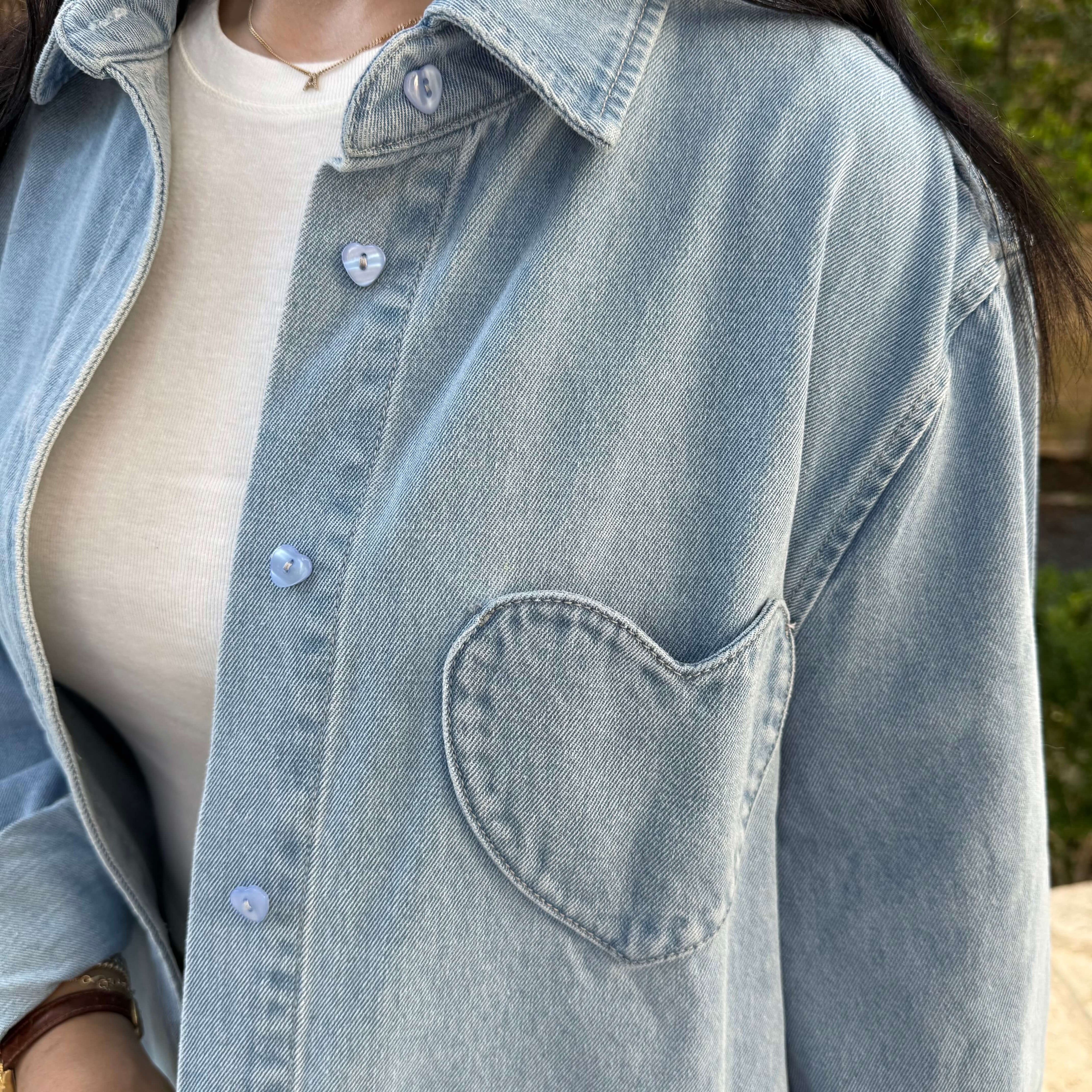 Denim Long-Sleeve Button-Up - Light Wash *Clearance Sale*